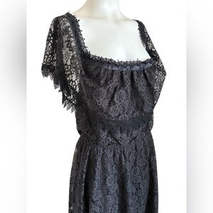 light purple cocktail dress ZAPAKA Women Sparkly Prom with Slit Off The Shoulder Ivory Lace Navy Blue group_ Lavinia Mini Dress Size:IT40(S)